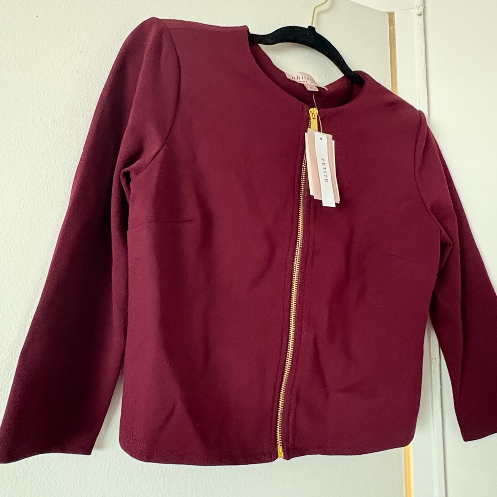 Philosophy Petite Deep Burgundy Blouse